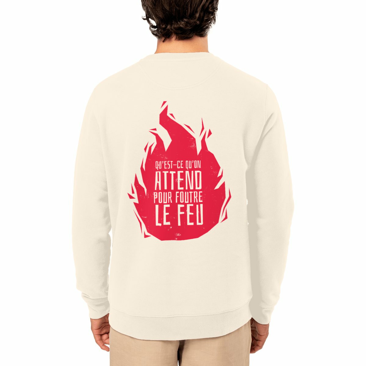 Foutre le Feu - Sweat épais (impression cœur + dos)